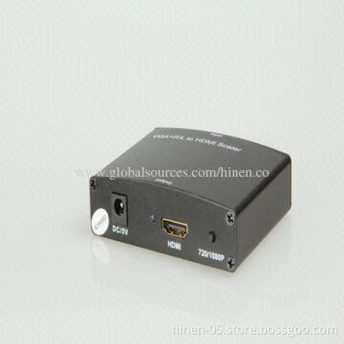 VGA+R/L to HDMI Scaler Converter, Supports HDMI Resolution to Fixed 1280*720P and 1920*1080P